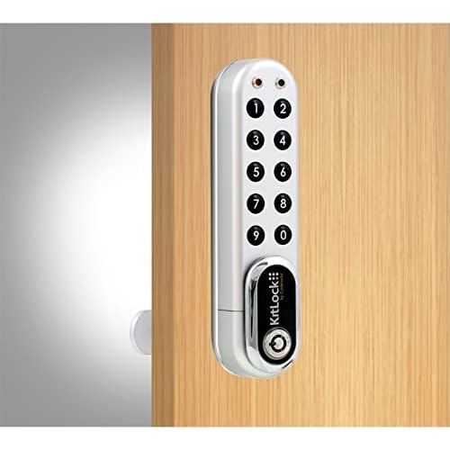 Codelocks KL1000 G3 KitLock Electronic Locker Lock, Vertical, Silver Chrome