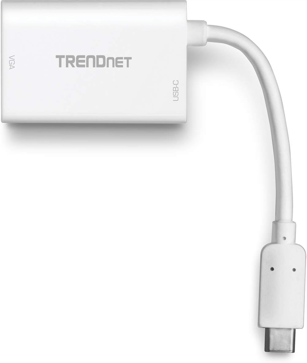 TRENDnet USB-C to VGA HDTV Adapter with PD support