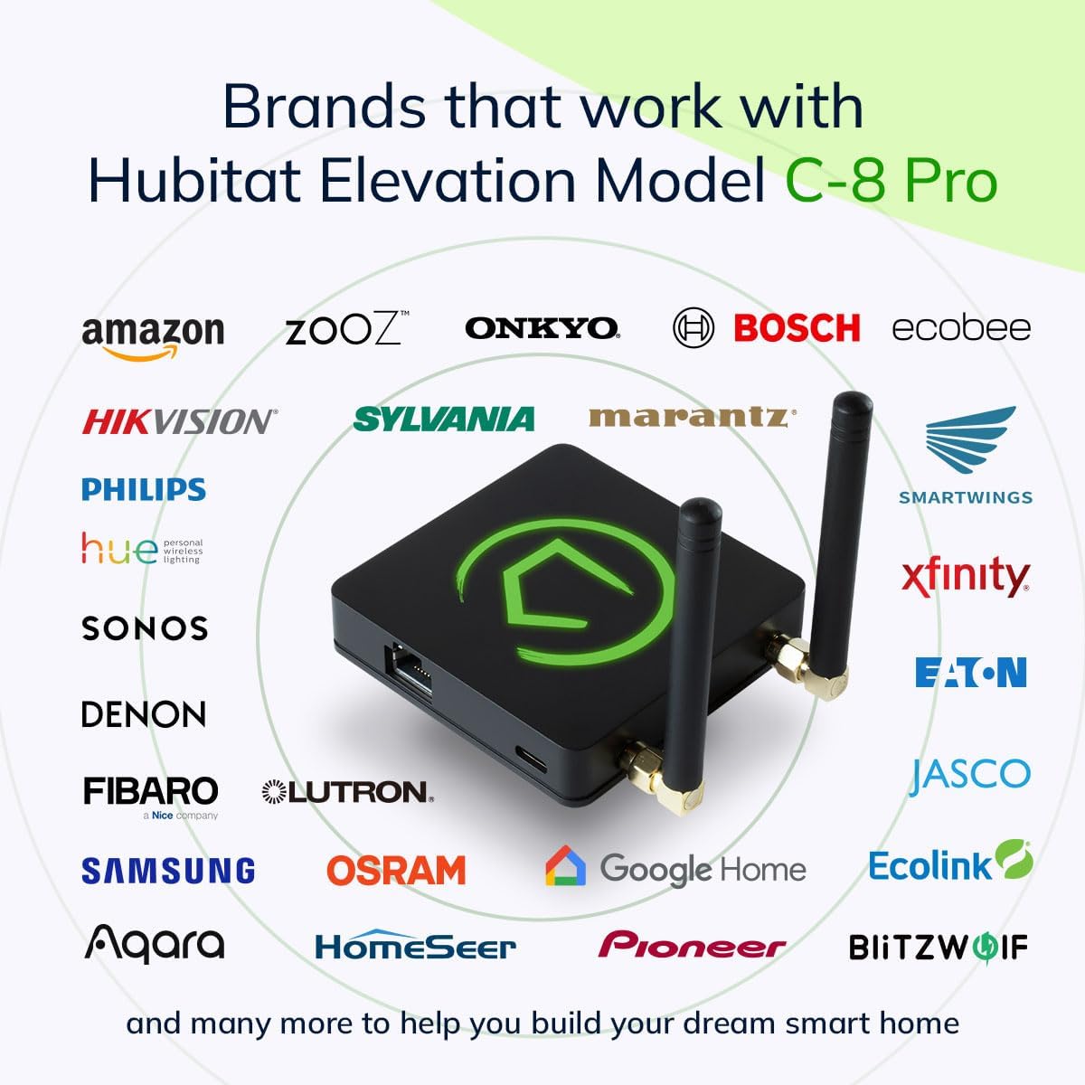Hubitat Elevation C8 Pro, concentrateur intelligent pour maison connectée, ZWave, Zigbee, Matter, Alexa, Google et HomeKit