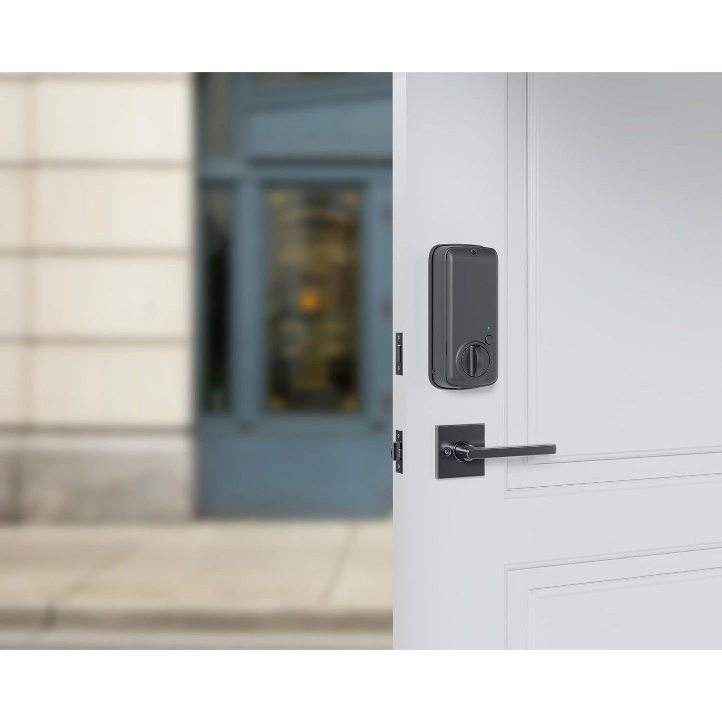 Serrure connectée Alfred DB2S avec batterie rechargeable, Bluetooth, RFID, clé, noire