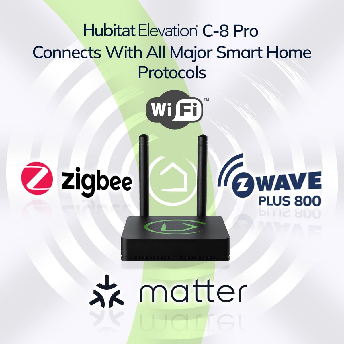 Hubitat Elevation C8 Pro, concentrateur intelligent pour maison connectée, ZWave, Zigbee, Matter, Alexa, Google et HomeKit