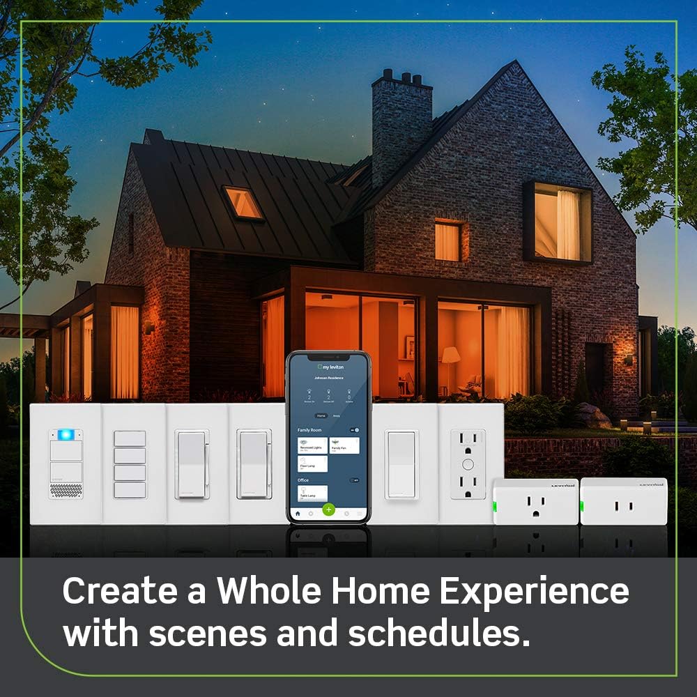 Mini-variateur Wi-Fi intelligent Leviton Decora 2e génération, compatible Matter