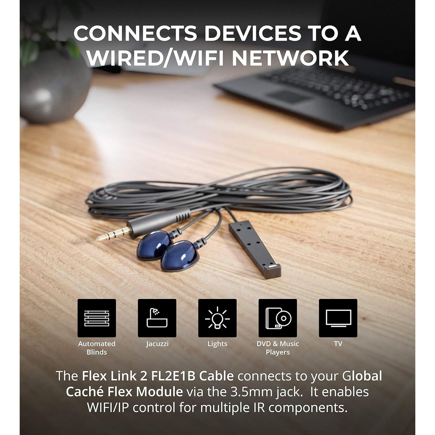 Global Cache Flex Link 2 Emitter 1 Blaster Cable