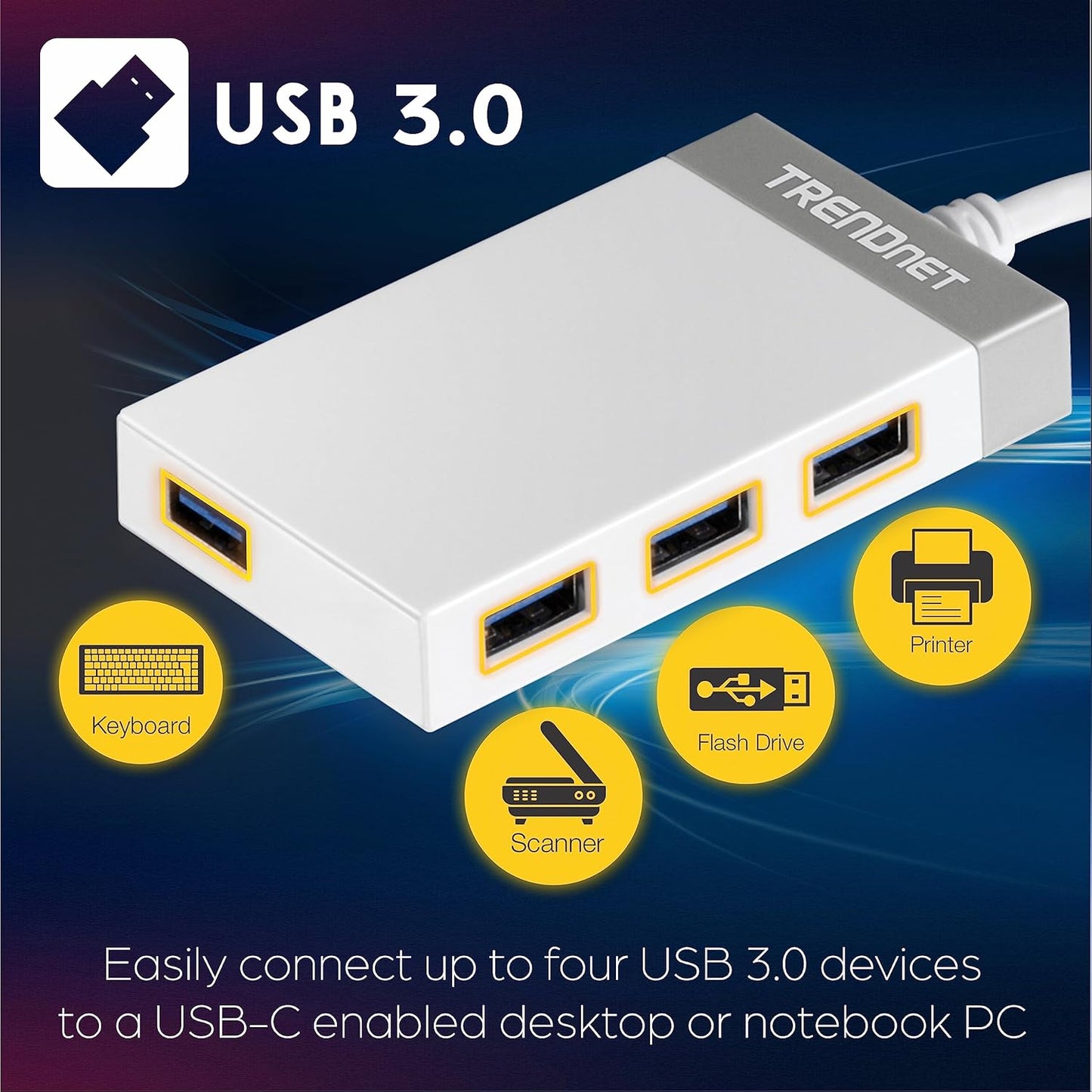 TRENDnet 4 Port USB-C Hub