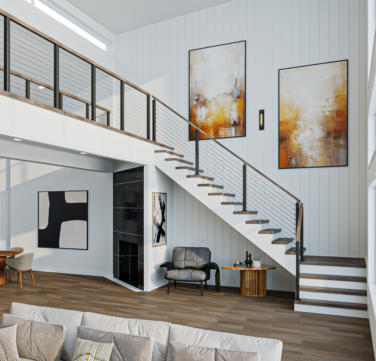 Premium Steel Tube Baluster 1/2 Inch Round Plain Wrinkled Black 44-Inch