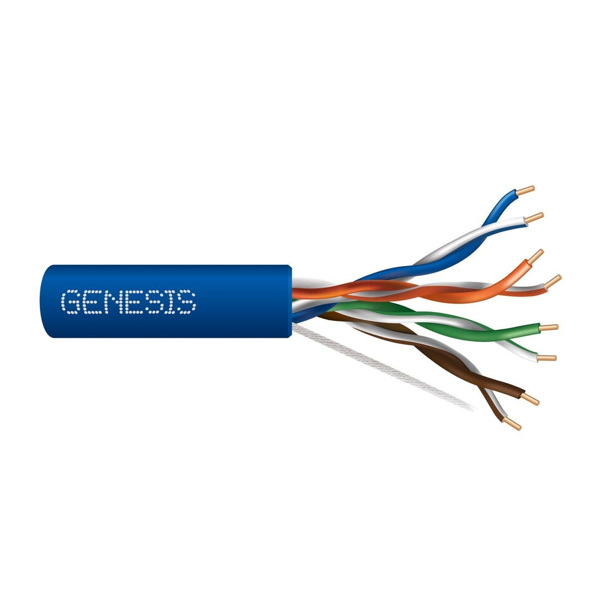 Genesis 24/4pr Cat5e UTP Wire 1000FT/304.8m Box, FT4 CMR