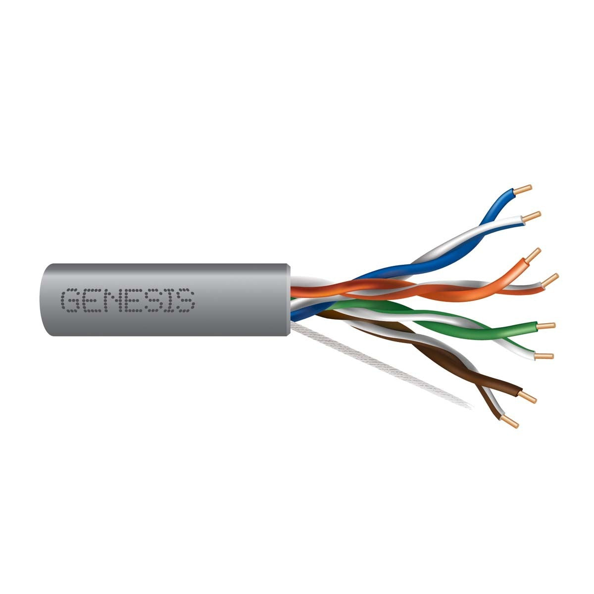 Genesis 24/4pr Cat5e UTP Wire 1000FT/304.8m Box, FT4 CMR