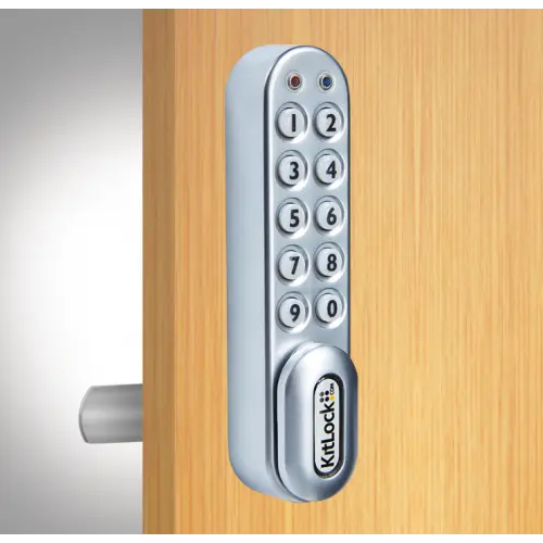 Codelocks KL1000 Classic KitLock Electronic Locker Lock, Vertical, Silver Grey
