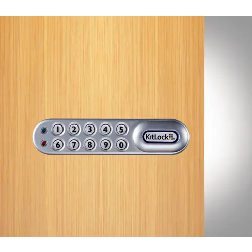 Codelocks KL1000 Classic KitLock Electronic Locker Lock, Left Hand, Silver Grey