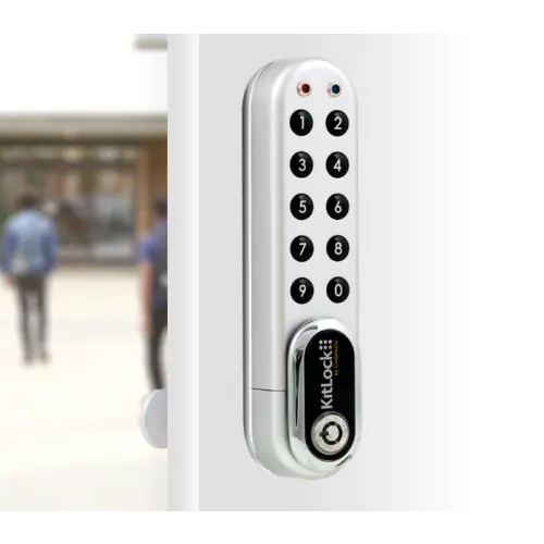 Codelocks KL1000 G3 KitLock Electronic Locker Lock, NetCode, Vertical, Silver