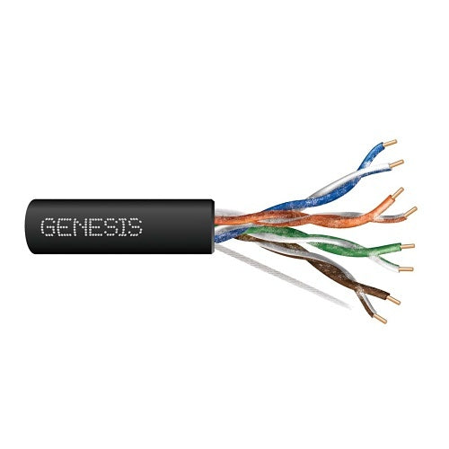 Genesis 24/4pr Cat5e UTP Wire 1000FT/304.8m Box, FT4 CMR