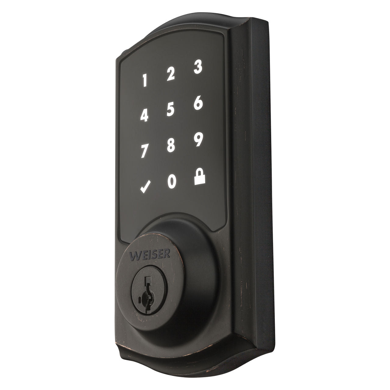 Weiser Zwave Plus Traditional Touch Screen Deadbolt Smart Lock,Venetian Bronze