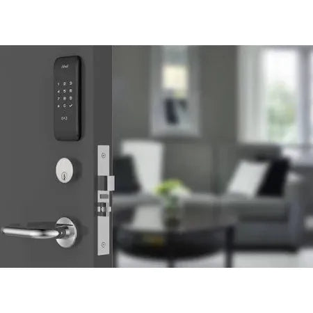 Alfred ML2 Mortise Lock with Bluetooth, RFID, Black - Smart Panel Only