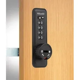 Codelocks KitLock Mechanical Cabinet Combination Lock, Vertical, Public, Black