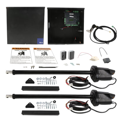 Nice Apollo 1650ETL-1K Dual Swing Gate Opener Kit w/ 1050 Control Board