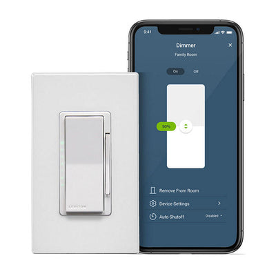 Leviton Decora Smart WiFi ELV / LED Phase Selectable Dimmer, 2nd Gen, White