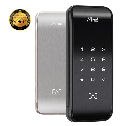 Alfred ML2 Mortise Lock with Bluetooth, RFID, Black - Smart Panel Only