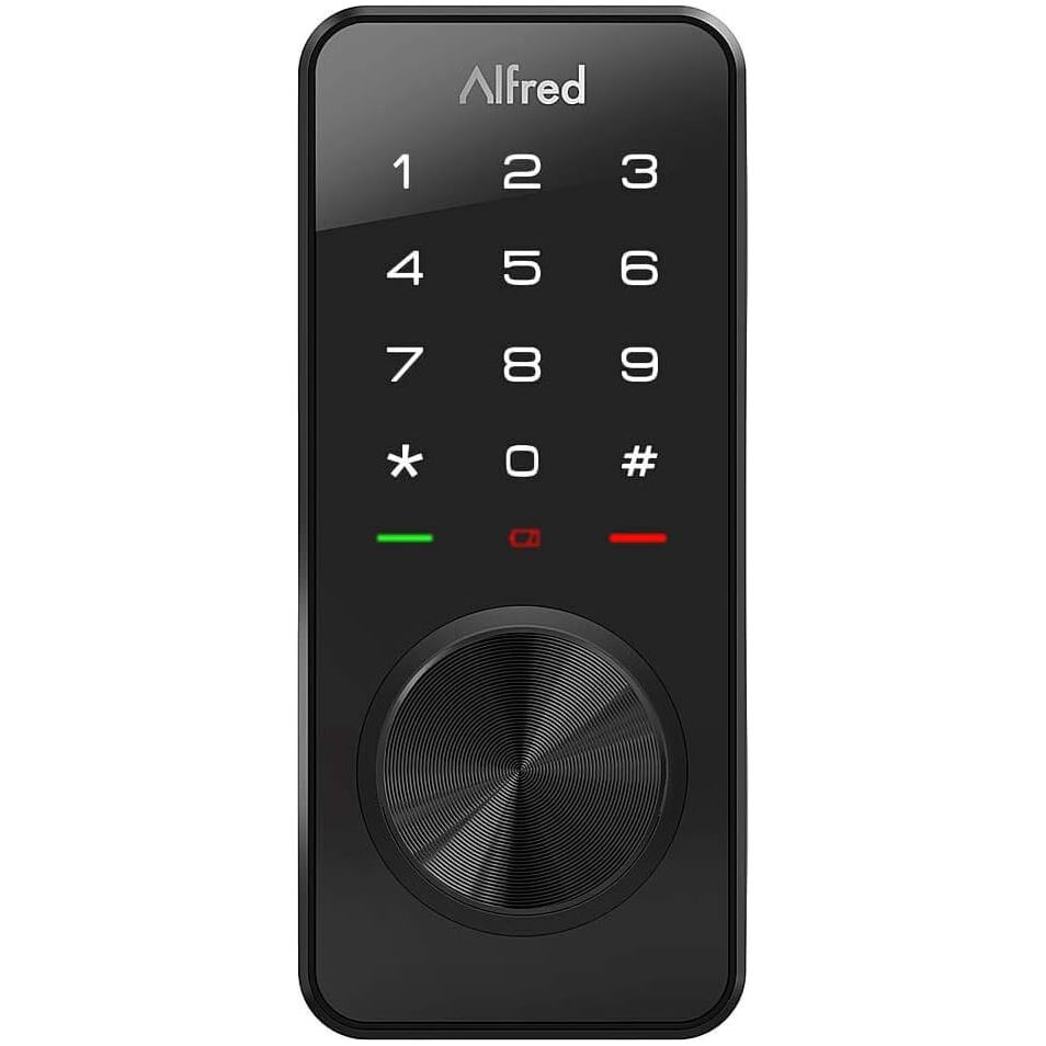 Alfred DB1 Smart Lock with Bluetooth, Key, Black