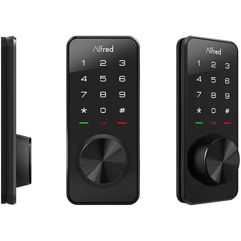 Alfred DB1 Smart Lock with Bluetooth, Key, Black