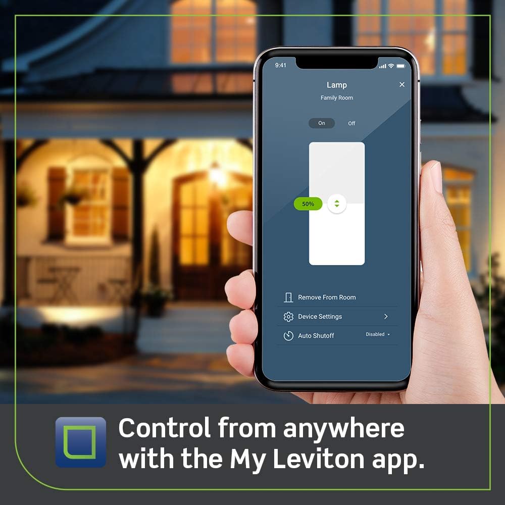 Leviton Decora Smart 2nd Generation WiFi Mini Plug In Dimmer, Matter Supported
