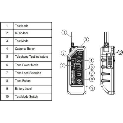 Platinum Tools Tone Master High Power Tone Generator w/ Bed-of-Nails Clips
