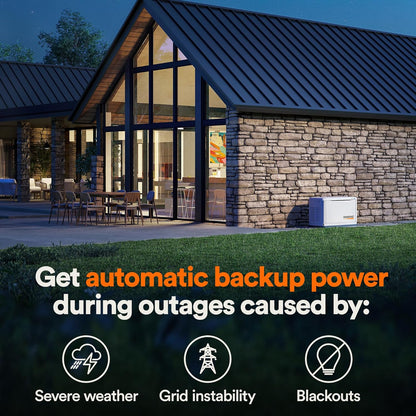 Generac Guardian 24kW Wi-Fi Enabled Portable Gas-Powered Home Standby Generator - Compact, Powerful, and Efficient Backup Power Solution for Homes and Small Businesses
