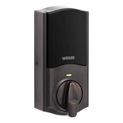 Weiser ZWave 700 Push Button Deadbolt Smart Lock, Venetian Bronze