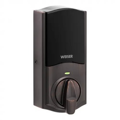 Weiser ZWave 700 Push Button Deadbolt Smart Lock, Venetian Bronze
