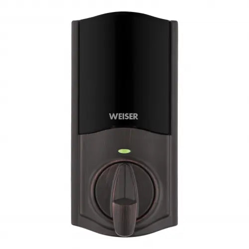 Weiser ZWave 700 Push Button Deadbolt Smart Lock, Venetian Bronze