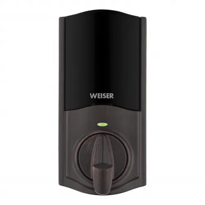 Weiser ZWave 700 Push Button Deadbolt Smart Lock, Venetian Bronze