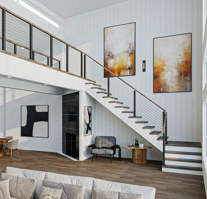 Premium 1/2-Inch Round Steel Spindle, 44-Inch Length, Satin Black Finish