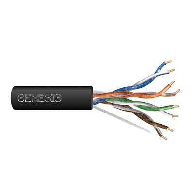 Genesis 24/4pr Cat5e UTP Wire 1000FT/304.8m Box, FT4 CMR