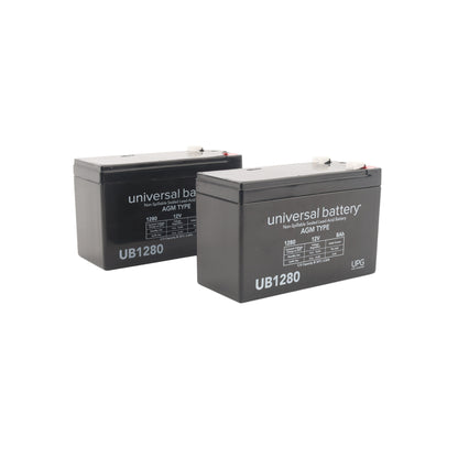 HySecurity 7Ah 12V Sealed Lead-Acid Replacement Battery Kit (2-Pack)