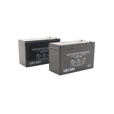 HySecurity 7Ah 12V Sealed Lead-Acid Replacement Battery Kit (2-Pack)