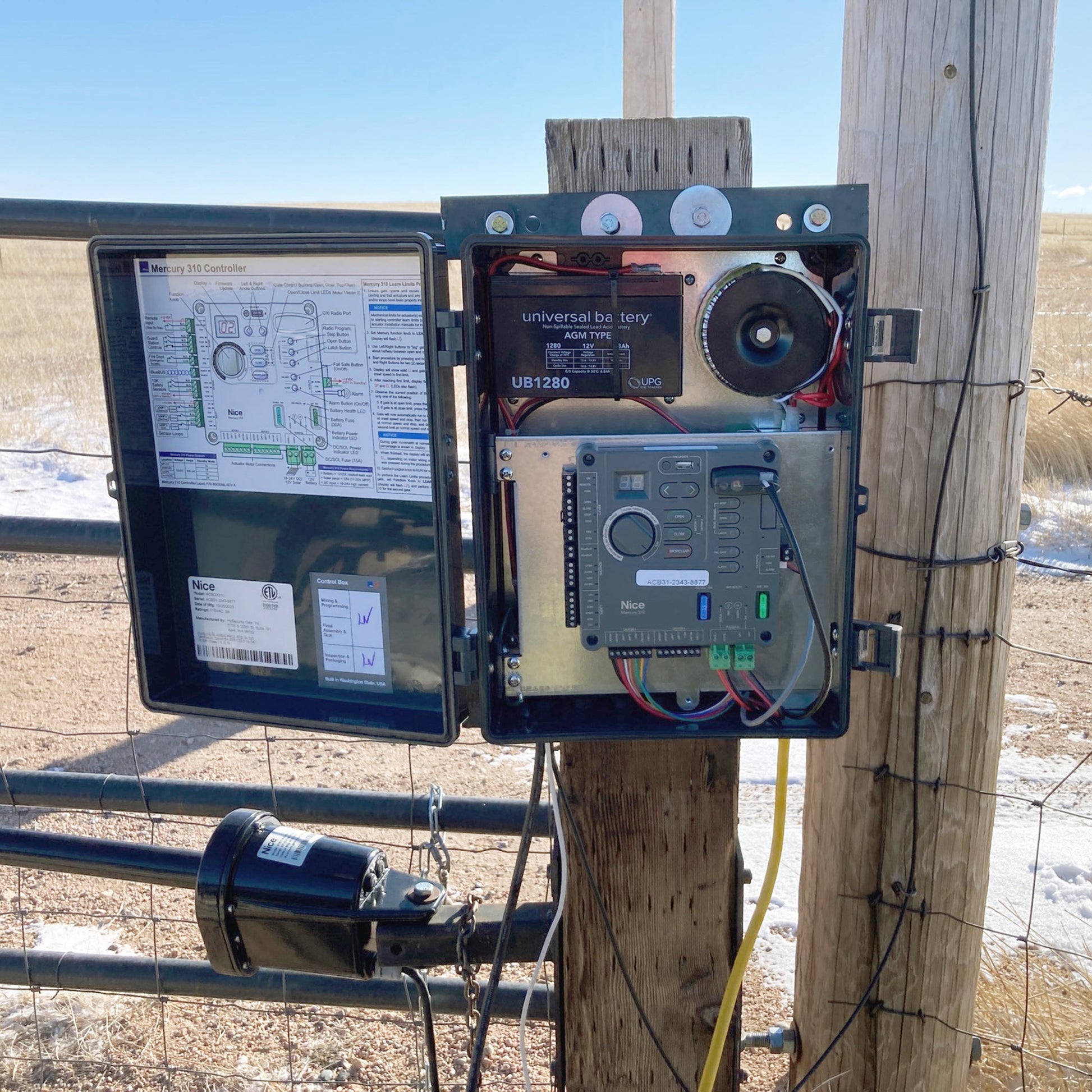 Residential AC Gate Control Board Box, Mercury 310 Controller, UL 325 Compliant