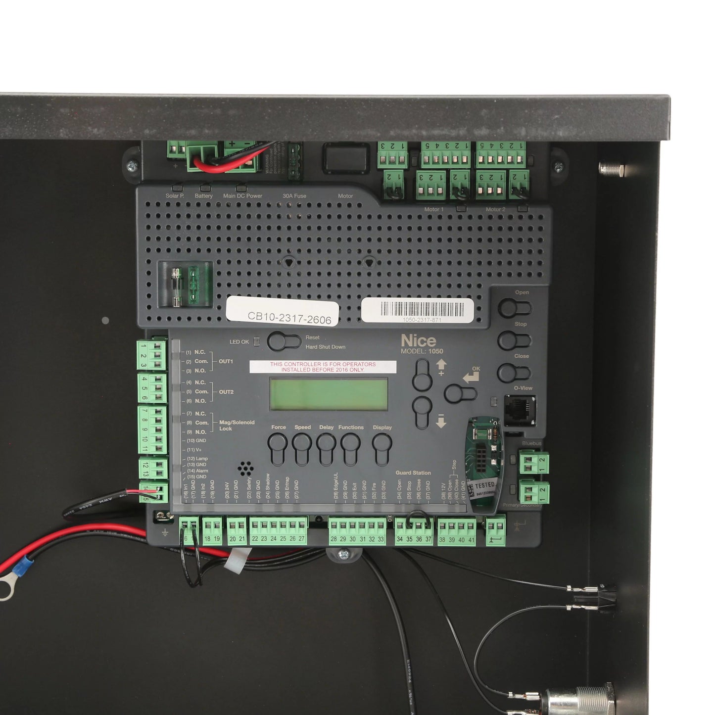 Nice Apollo TITAN 912L1 Single Swing Gate Opener Kit w/ 1050 Control Board