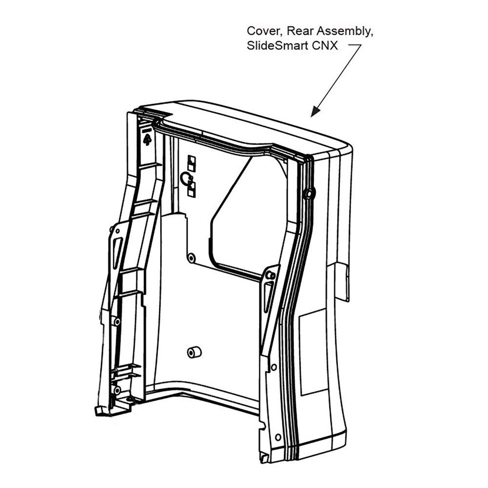 Nice Apollo SlideSmart CNX Gate Operator Rear Cover Assembly for Enhanced Protection