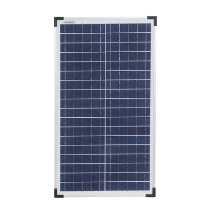 Efficient 30-Watt Solar Panel with Mounting Bracket for 12V Gate Openers