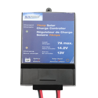 7-Amp Solar Battery Charge Controller for Gate Openers (5W-105W Panels)