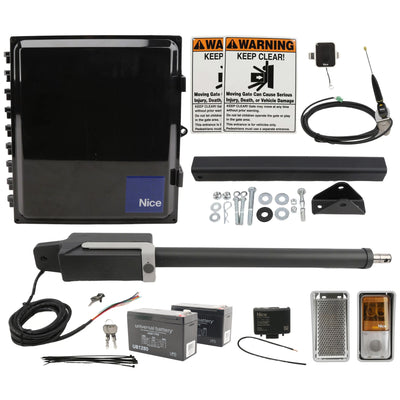 Nice Apollo TITAN 912L1 AC Gate Opener Kit: Single Swing, Battery Backup