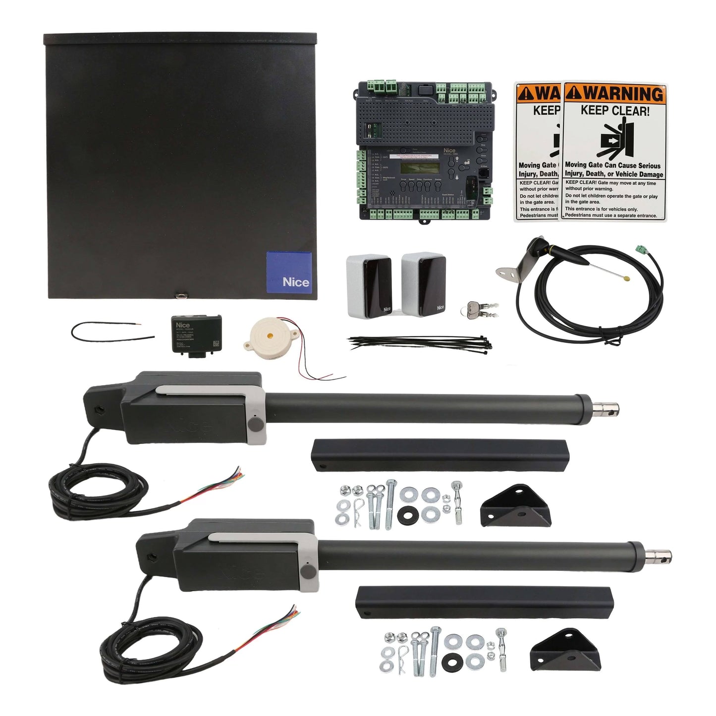 Nice Apollo TITAN 912L1 Dual Swing Gate Opener Kit, 1050 Control Board