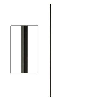 Premium 1/2 Inch Square Steel Baluster with Dowel Top - Satin Black Finish