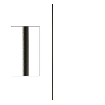 Premium Steel Tube Baluster 1/2 Inch Round Plain Wrinkled Black 44-Inch