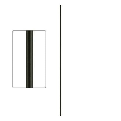 Durable 9/16" Round Steel Tube Baluster, Plain Satin Black Finish for Railings