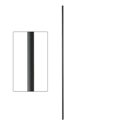 Premium Steel Tube Baluster, 9/16-inch Round, Plain Design, Wrinkled Black