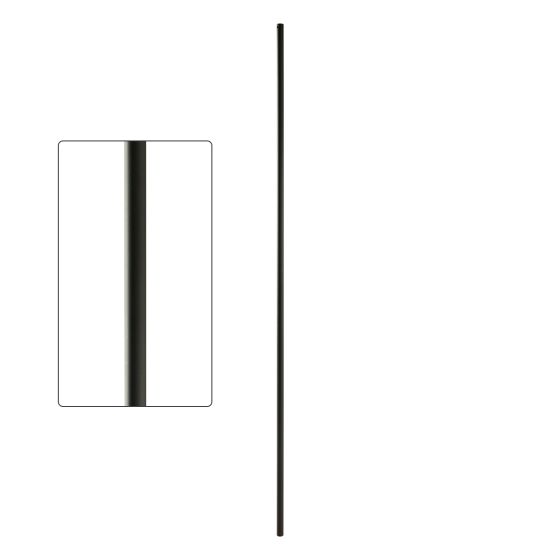 Durable Steel Tube Baluster, 5/8-inch Round, 46-inch Length, Satin Black Finish